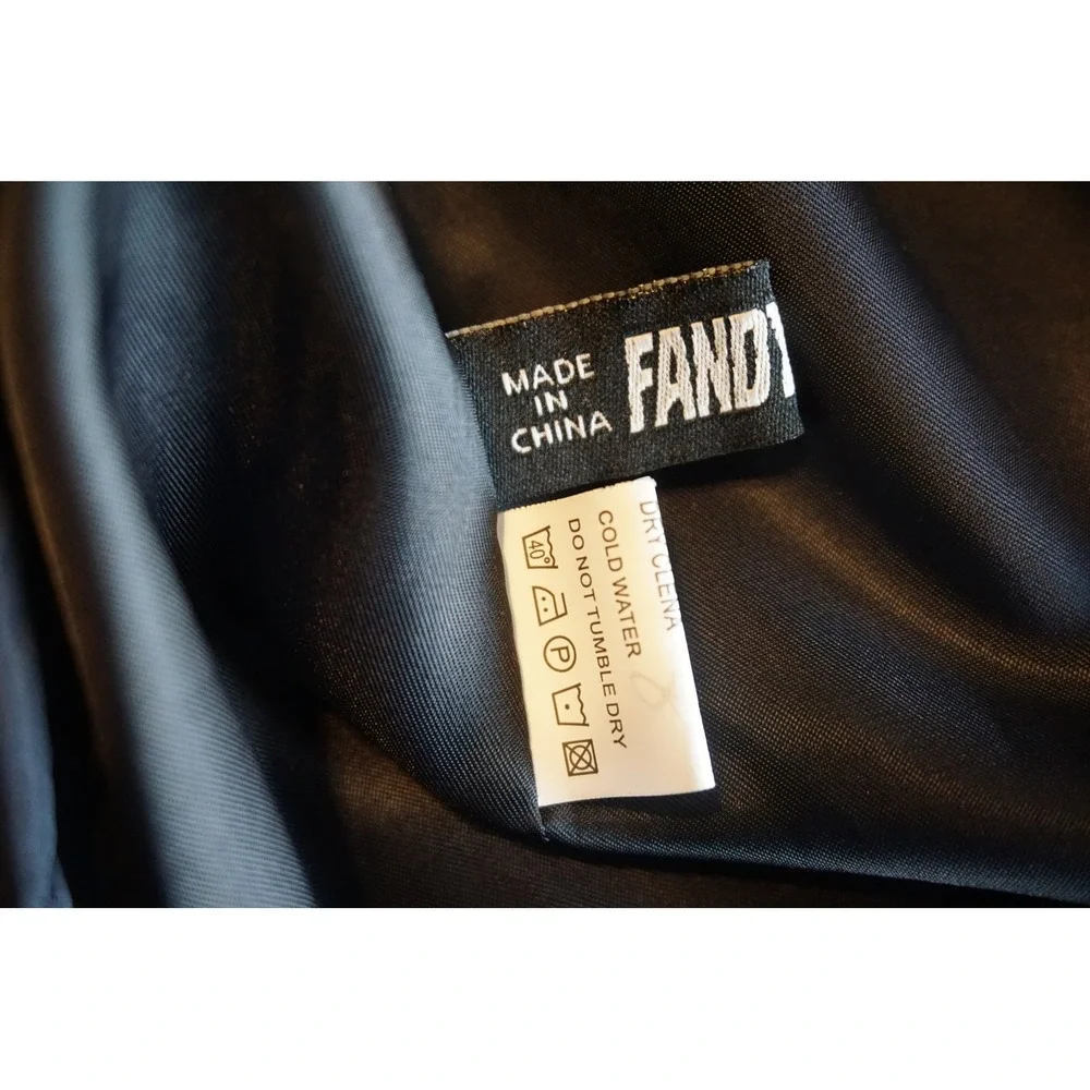 Fandylokar Women Black Quilted Longline Hooded Vest Puffer Jacket Size M